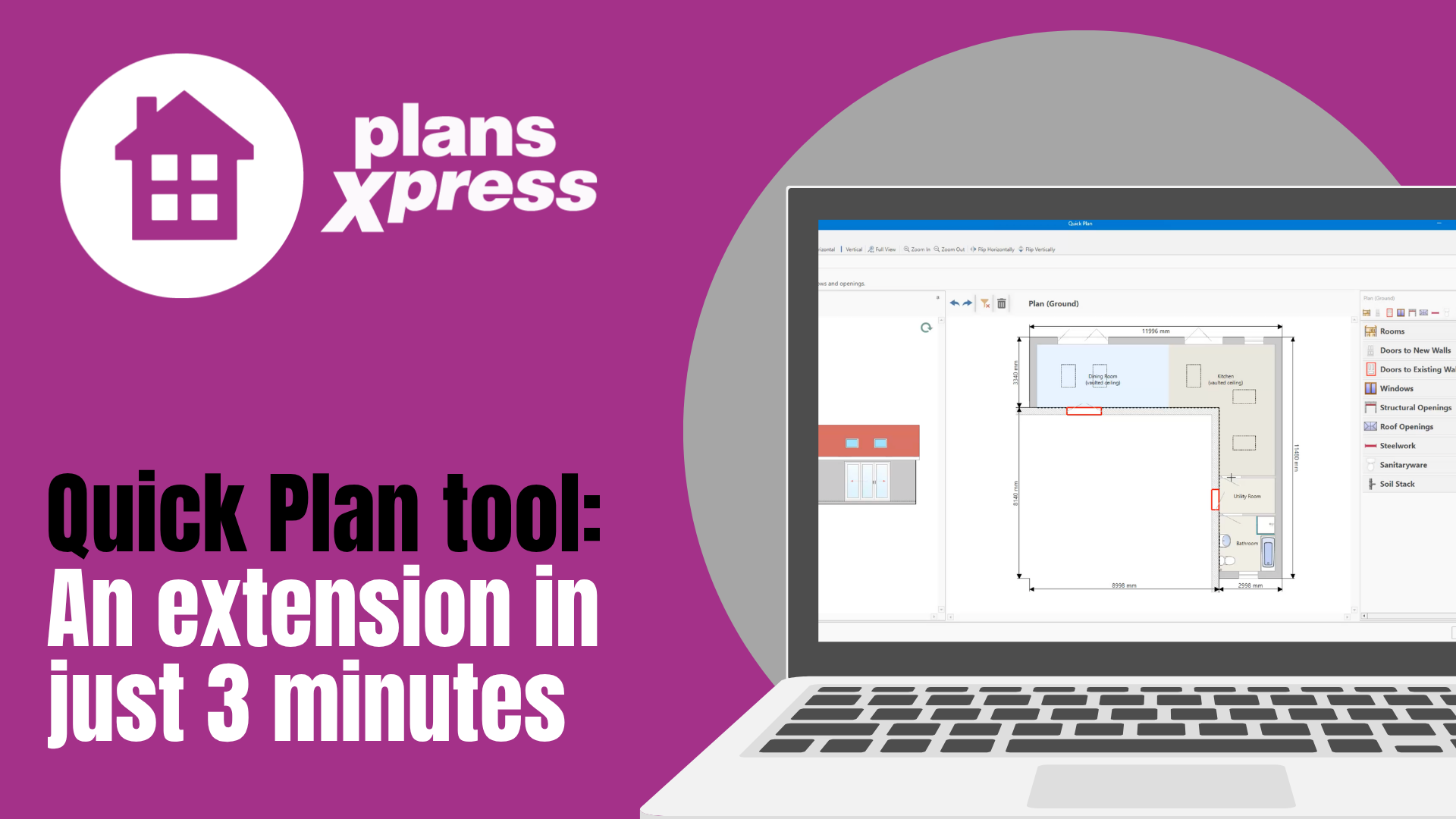 Quick Plan Corner Extension in 3 minutes